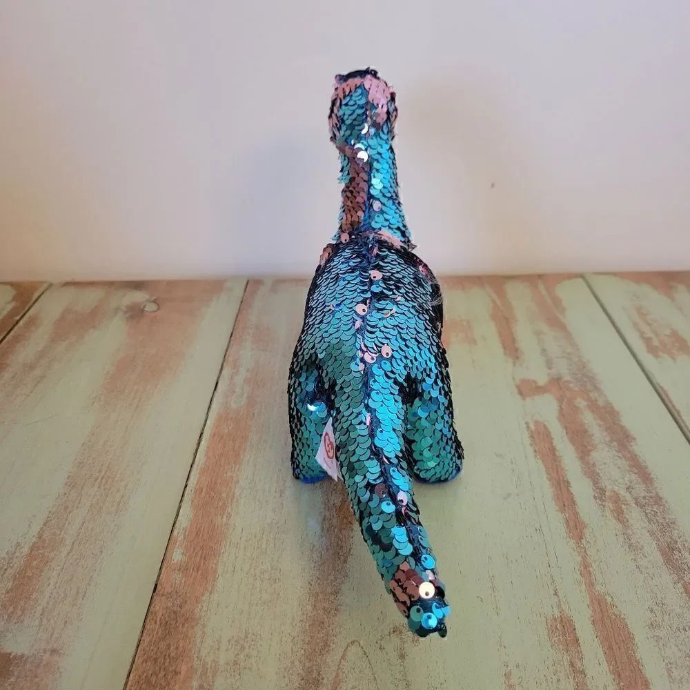 TY Tremor Sequin Dinosaur Plush - Same type to fly through Space - Picture 4 of 16